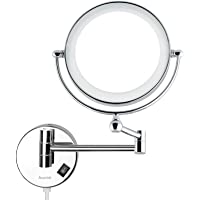 Los mejores  - Auxmir Espejo Maquillaje con Luz LED Aumento 1X-5X- Espejo Cosmético Iluminoso de Doble Cara con Enchufe- Espejo de…